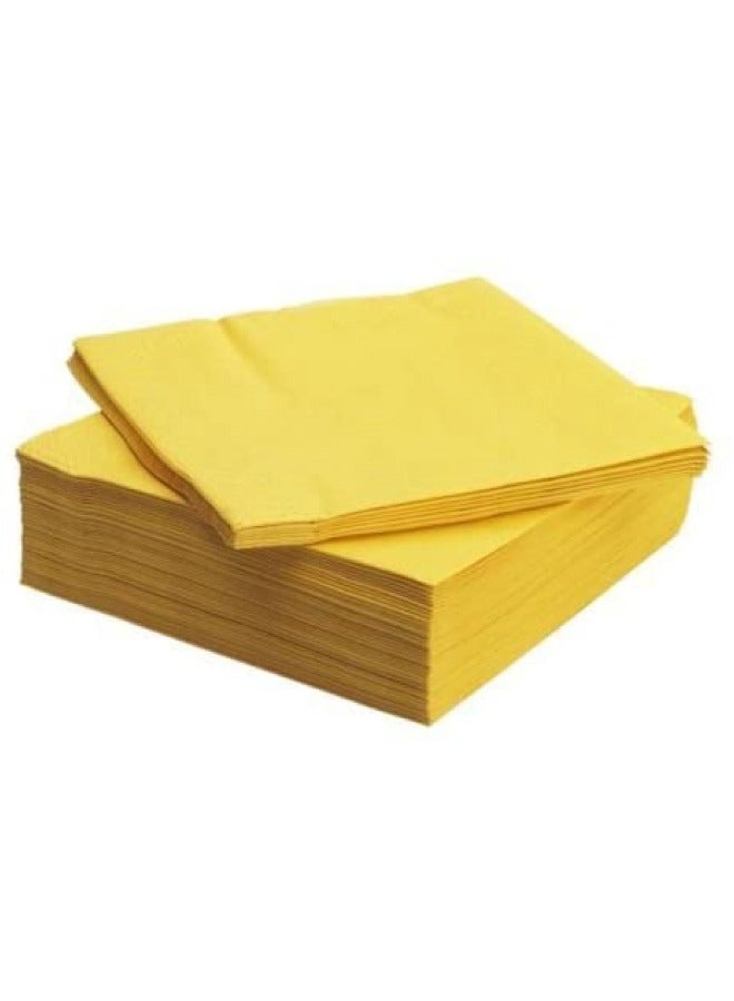 SNH Packing مناديل كوكتيل صفراء من SNH 33x33 سم عبوة من 50 قطعة - Image 2